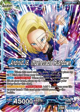 Image of Android 18 // Android 18, Impenetrable Rushdown (BT20-023) - Power Absorbed Foil