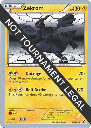 Image of Zekrom - 2011 (Ross Cawthon) 047  World Championship Decks - Holo Rare