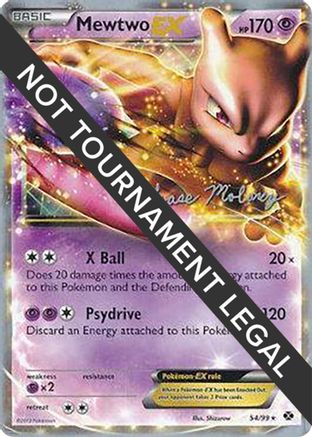 Image of Mewtwo EX - 2012 (Chase Moloney) 054  World Championship Decks - Ultra Rare