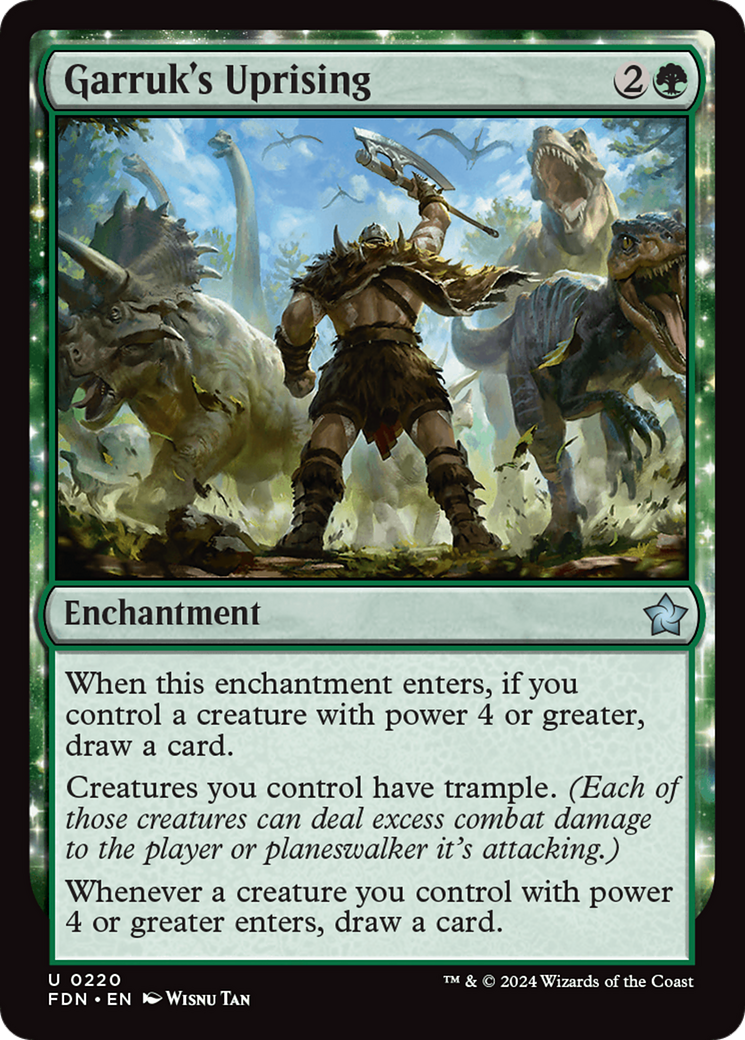 Image of Garruk's Uprising (FDN-220) - Foundations: (enchantment) Foil