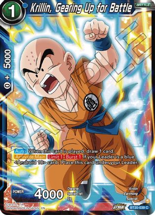Image of Krillin, Gearing Up for Battle (BT20-039) - Power Absorbed Foil