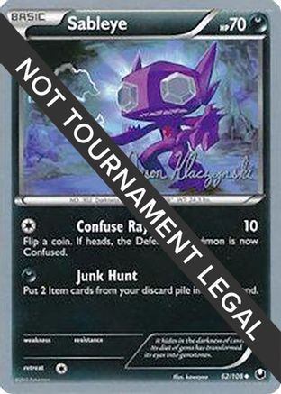 Image of Sableye - 2013 (Jason Klaczynski) 062  World Championship Decks - Uncommon