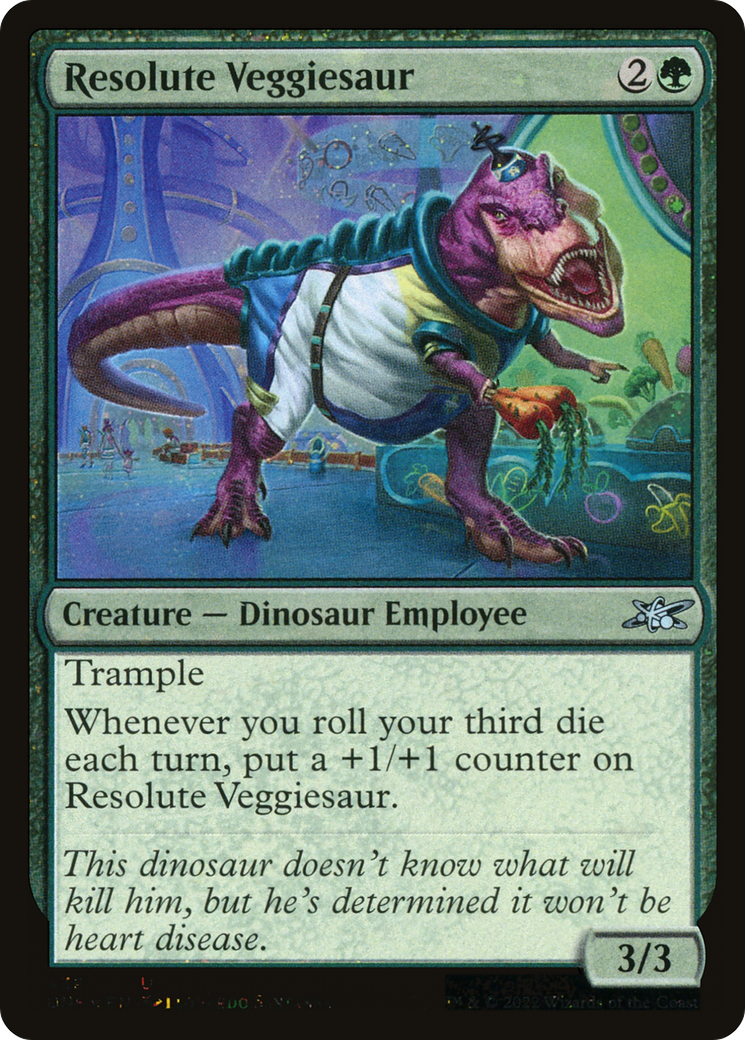 Image of Resolute Veggiesaur (Galaxy Foil) (UNF-439) - Unfinity Foil