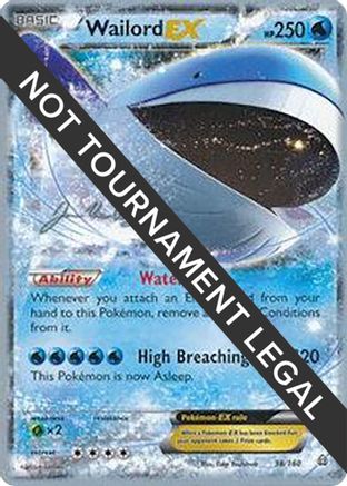 Image of Wailord EX - 2015 (Jacob Van Wagner) 038  World Championship Decks - Ultra Rare