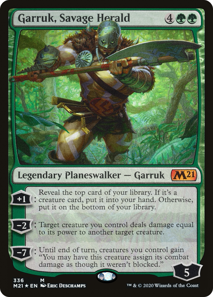 Image of Garruk, Savage Herald (M21-336) - Core Set 2021 Foil