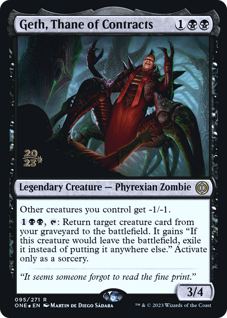 Image of Geth, Thane of Contracts (PRE-095) - Phyrexia: All Will Be One Promos Foil