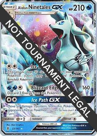 Image of Alolan Ninetales GX - 2017 (Zachary Bokhari) 022  World Championship Decks - Ultra Rare