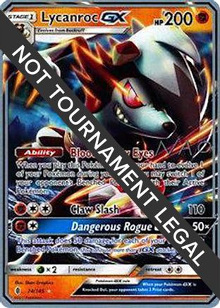 Image of Lycanroc GX - 2018 (Naohito Inoue) 074  World Championship Decks - Ultra Rare