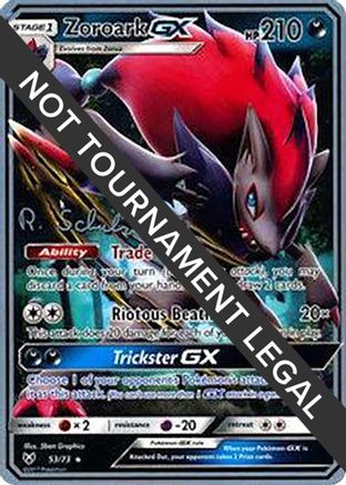 Image of Zoroark GX - 2018 (Robin Schulz) 053  World Championship Decks - Ultra Rare