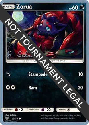Image of Zorua - 2018 (Robin Schulz) 052  World Championship Decks - Common