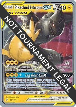 Image of Pikachu & Zekrom GX - 2019 (Haruki Miyamoto) 033  World Championship Decks - Ultra Rare