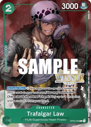 Image of Trafalgar Law (Online Regional 2023) [Winner] (OP02-035) - One Piece Promotion Cards Foil
