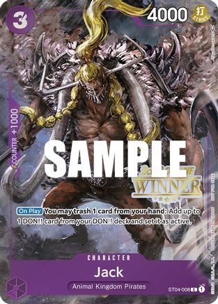 Image of Jack (Online Regional 2023) [Winner] (ST04-008) - One Piece Promotion Cards Foil