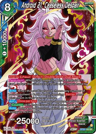 Image of Android 21, Ceaseless Despair (BT20-143) - Power Absorbed Foil