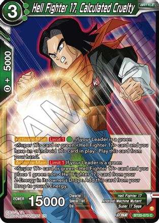 Image of Hell Fighter 17, Calculated Cruelty (BT20-075) - Power Absorbed