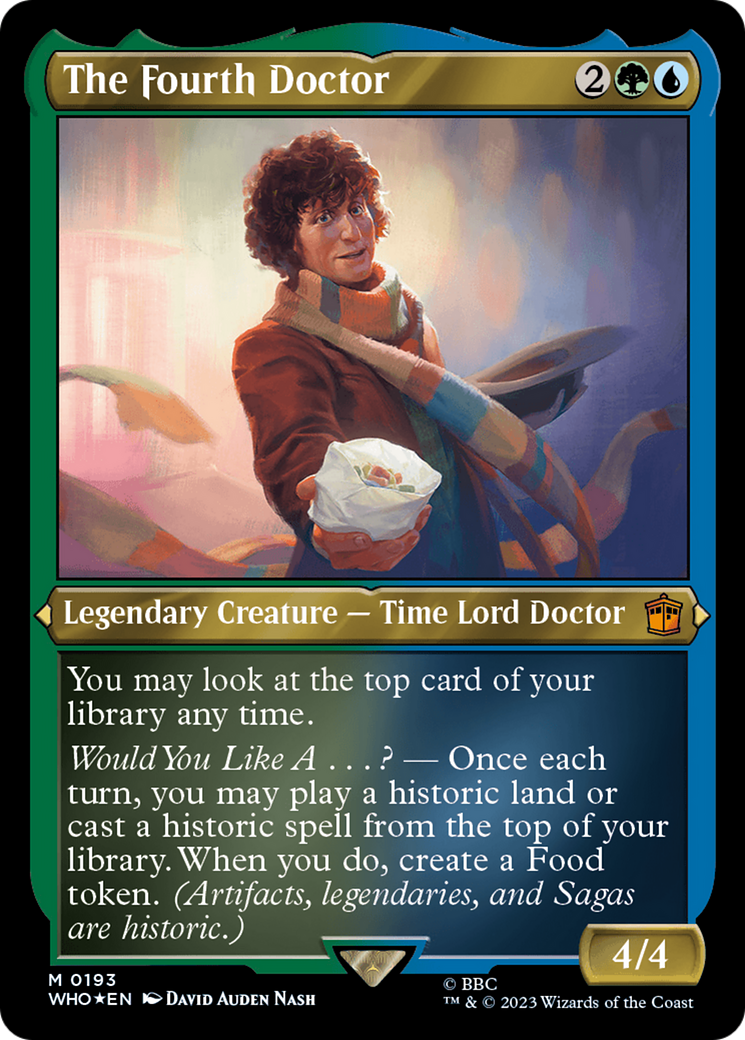 Image of The Fourth Doctor (Display Commander) - Thick Stock (WHO-193) - Doctor Who Foil