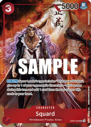 Image of Squard (Box Topper) (OP02-009) - Paramount War Foil