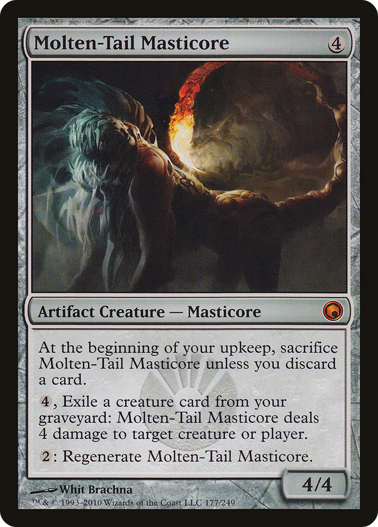 Image of Molten-Tail Masticore (SOM-177) - Scars of Mirrodin Foil