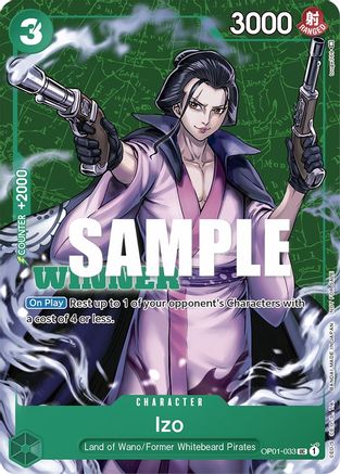 Image of Izo (Tournament Pack Vol. 2) [Winner] (OP01-033) - One Piece Promotion Cards