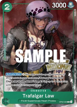 Image of Trafalgar Law (Offline Regional 2023) [Participant] (OP02-035) - One Piece Promotion Cards Foil