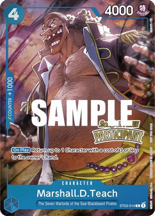 Image of Marshall.D.Teach (Offline Regional 2023) [Participant] (ST03-014) - One Piece Promotion Cards Foil