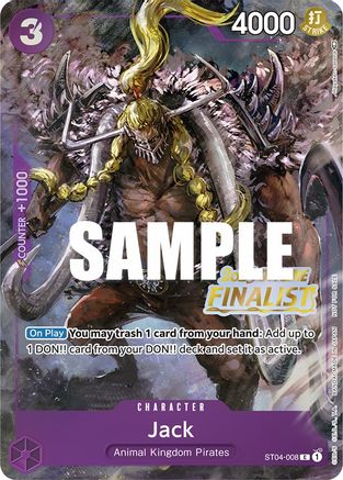 Image of Jack (Offline Regional 2023) [Finalist] (ST04-008) - One Piece Promotion Cards Foil