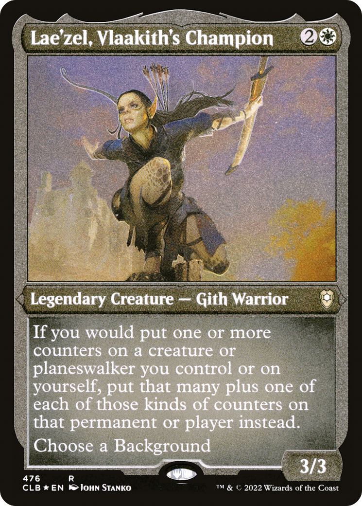 Image of Lae'zel, Vlaakith's Champion (CLB-476) - Commander Legends: Battle for Baldur's Gate Etched Foil