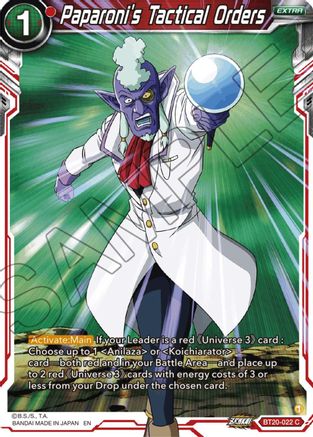 Image of Paparoni's Tactical Orders (BT20-022) - Power Absorbed Foil
