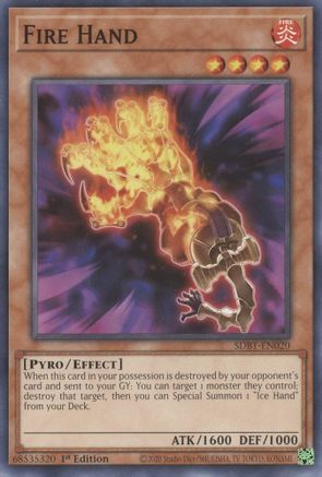 Image of Fire Hand (SDBT-EN020) - Structure Deck: Beware of Traptrix 1st Edition