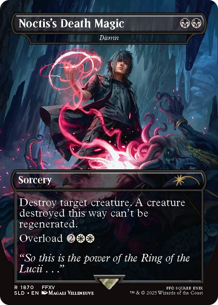 Image of Noctis's Death Magic - Damn (SLD-1870) - Secret Lair Drop / Noctis's Death Magic (Borderless)