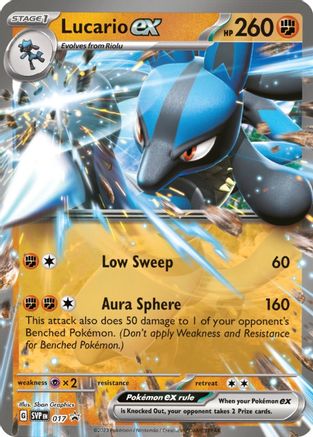 Image of Lucario ex 017  - Holofoil SV Scarlet & Violet Promo Cards - Promo