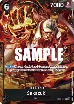 Image of Sakazuki (Alternate Art) (OP02-099) - Paramount War Foil