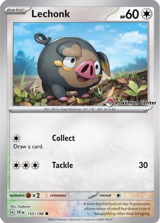 Image of Lechonk (Pokemon Center Exclusive) 155/198  - Holofoil Miscellaneous Cards & Products - Common