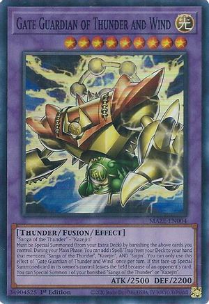 Image of Gate Guardian of Thunder and Wind (MAZE-EN004) - Maze of Memories 1st Edition