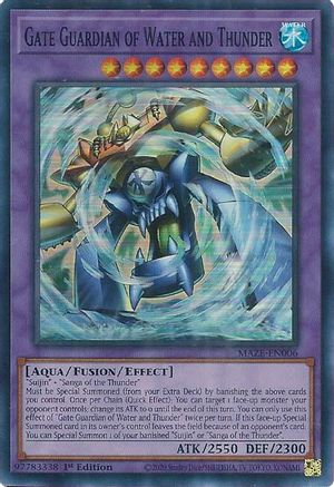 Image of Gate Guardian of Water and Thunder (MAZE-EN006) - Maze of Memories 1st Edition