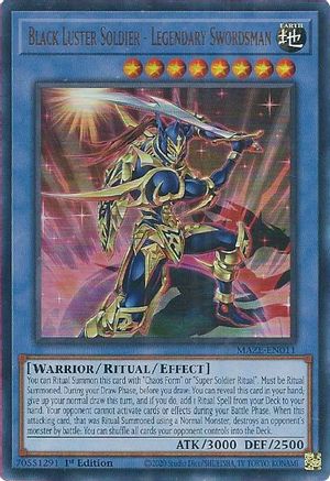 Image of Black Luster Soldier - Legendary Swordsman (MAZE-EN011) - Maze of Memories 1st Edition