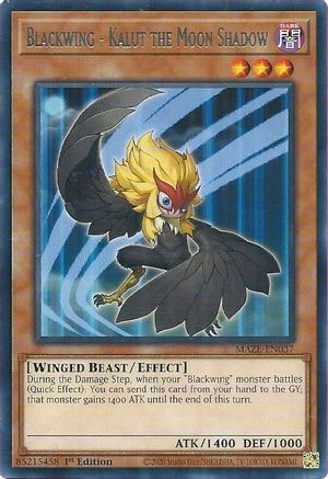 Image of Blackwing - Kalut the Moon Shadow (MAZE-EN037) - Maze of Memories 1st Edition