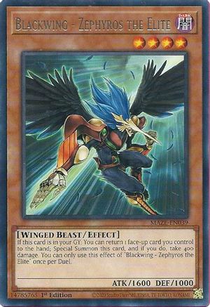 Image of Blackwing - Zephyros the Elite (MAZE-EN039) - Maze of Memories 1st Edition