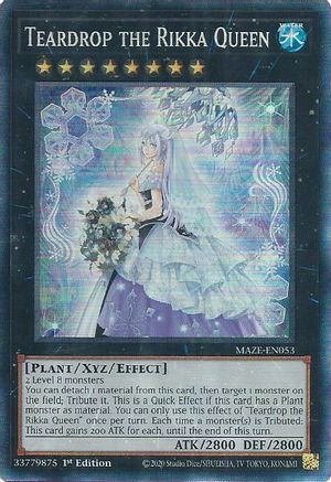 Image of Teardrop the Rikka Queen (CR) (MAZE-EN053) - Maze of Memories 1st Edition