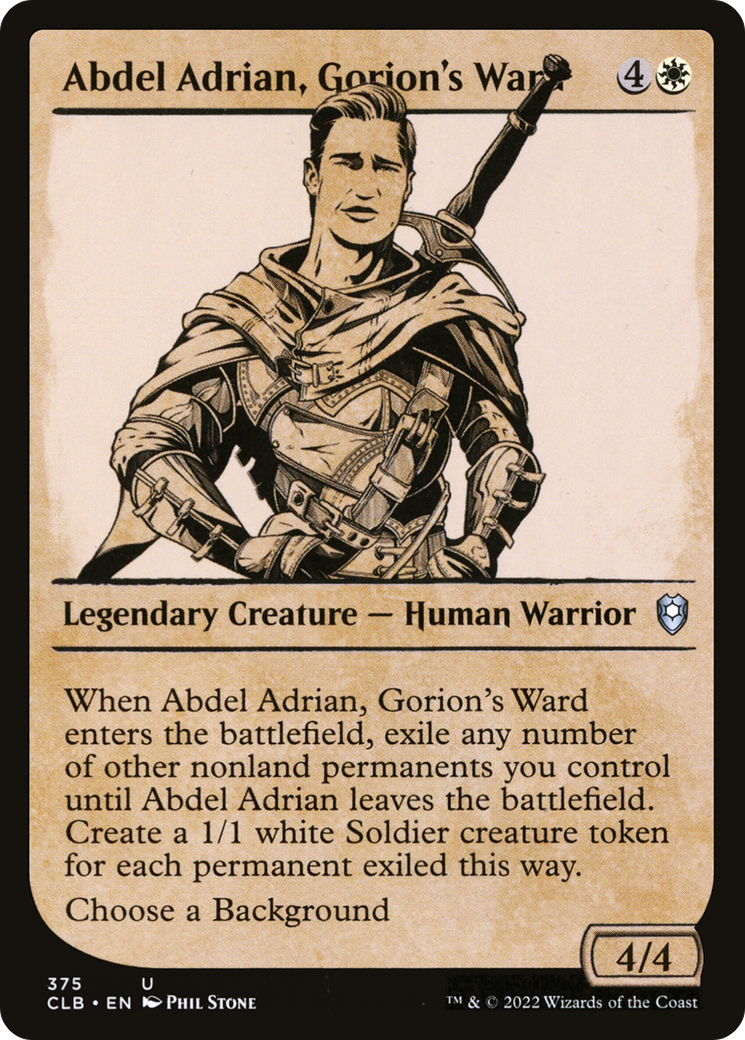 Image of Abdel Adrian, Gorion's Ward (Showcase) (CLB-375) - Commander Legends: Battle for Baldur's Gate: (Showcase) Foil