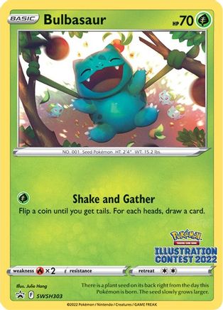 Image of Bulbasaur (Illustration Contest 2022) SWSH303  SWSH Sword & Shield Promo Cards - Promo