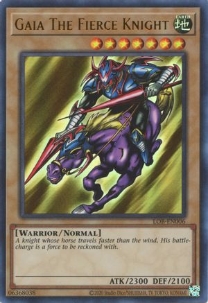 Image of Gaia The Fierce Knight (LOB-EN006) - Legend of Blue Eyes White Dragon (25th Anniversary Edition) Unlimited