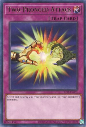 Image of Two-Pronged Attack (LOB-EN061) - Legend of Blue Eyes White Dragon (25th Anniversary Edition) Unlimited