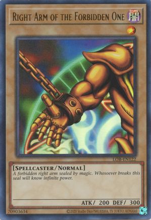 Image of Right Arm of the Forbidden One (LOB-EN122) - Legend of Blue Eyes White Dragon (25th Anniversary Edition) Unlimited