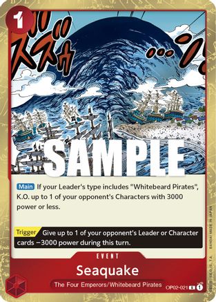 Image of Seaquake (OP02-021) - Paramount War Foil