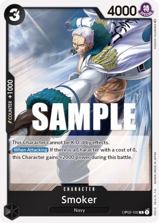Image of Smoker (102) (OP02-102) - Paramount War Foil