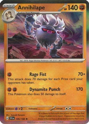 Image of Annihilape 109/198  - Reverse Holofoil SV01 Scarlet & Violet Base Set - Rare