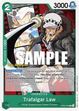 Image of Trafalgar Law (OP02-035) - Paramount War Pre-Release Cards