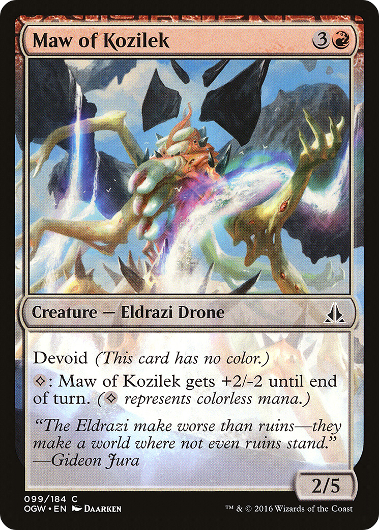 Image of Maw of Kozilek (OGW-099) - Oath of the Gatewatch: (devoid) Foil