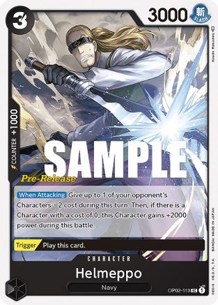 Image of Helmeppo (OP02-113) - Paramount War Pre-Release Cards